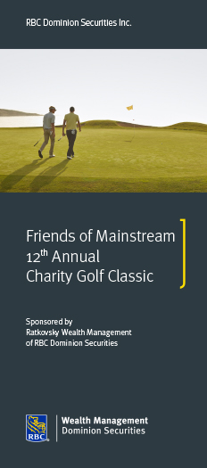 Friends of Mainstream 12th Annual Charity Gold Classic Flyer