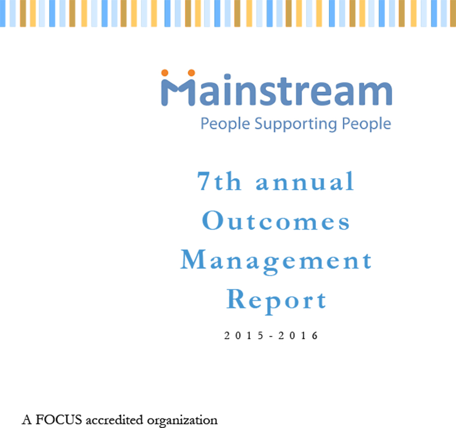 Outcome Management Report 2015-2016, Mainstream Services
